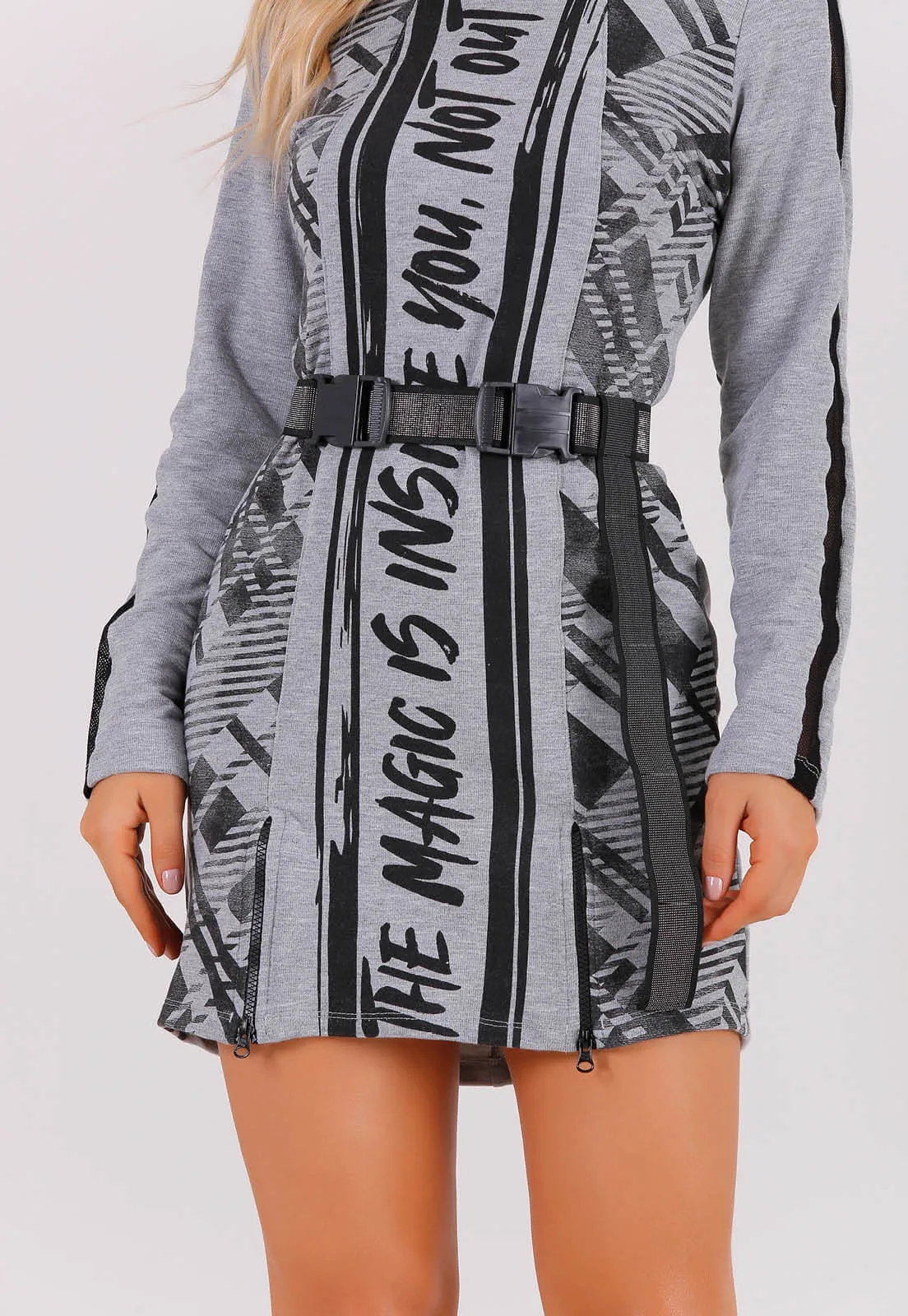 Printed Sweatshirt Dress