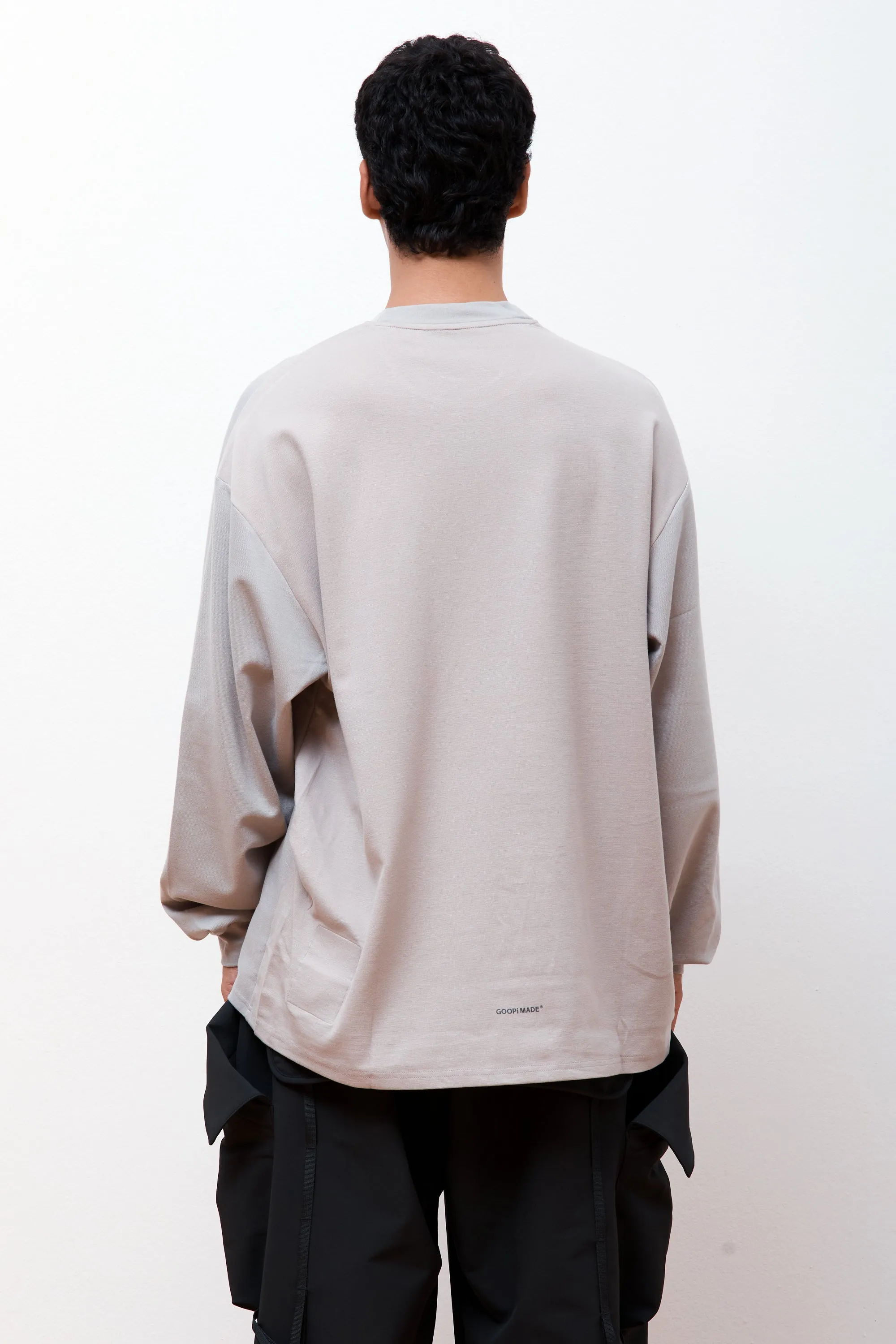 "G_model-03" Just A Normal L/S Tee Mixed Beige