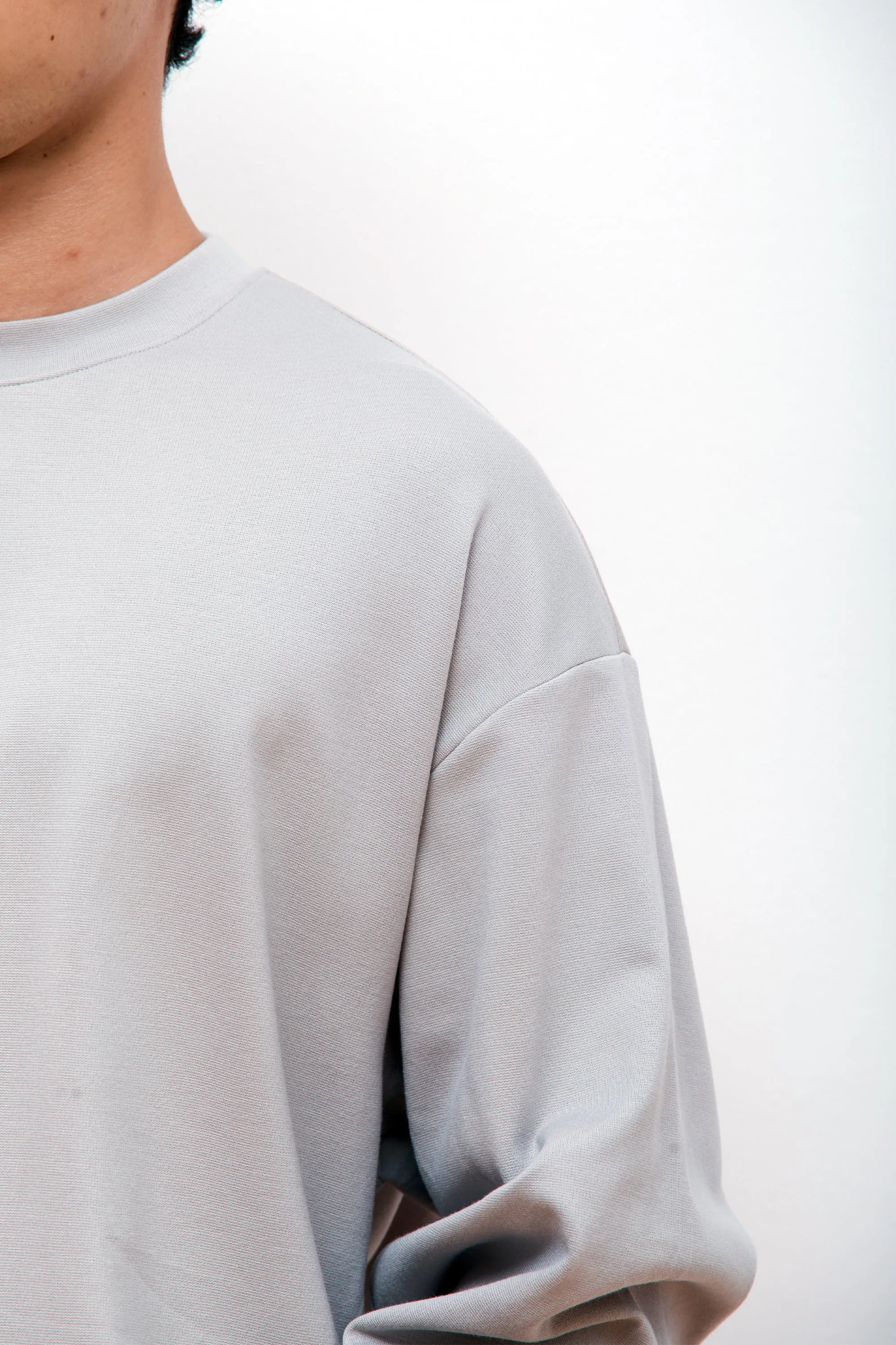 "G_model-03" Just A Normal L/S Tee Mixed Beige