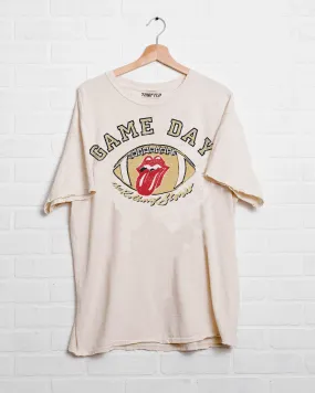 Rolling Stones Gameday (black/gold) Football Lick Off White Thrifted Tee