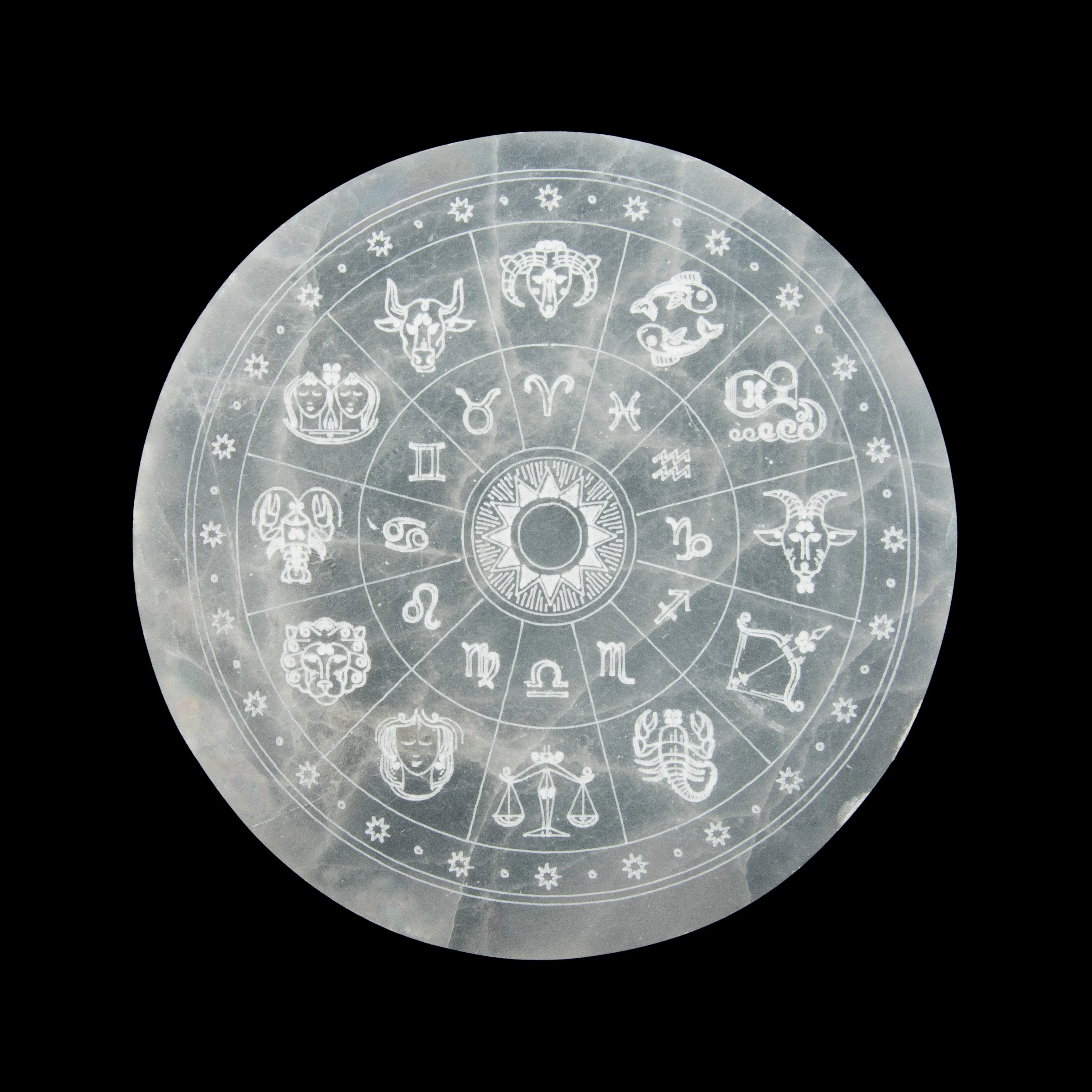 Selenite - Zodiac Plate