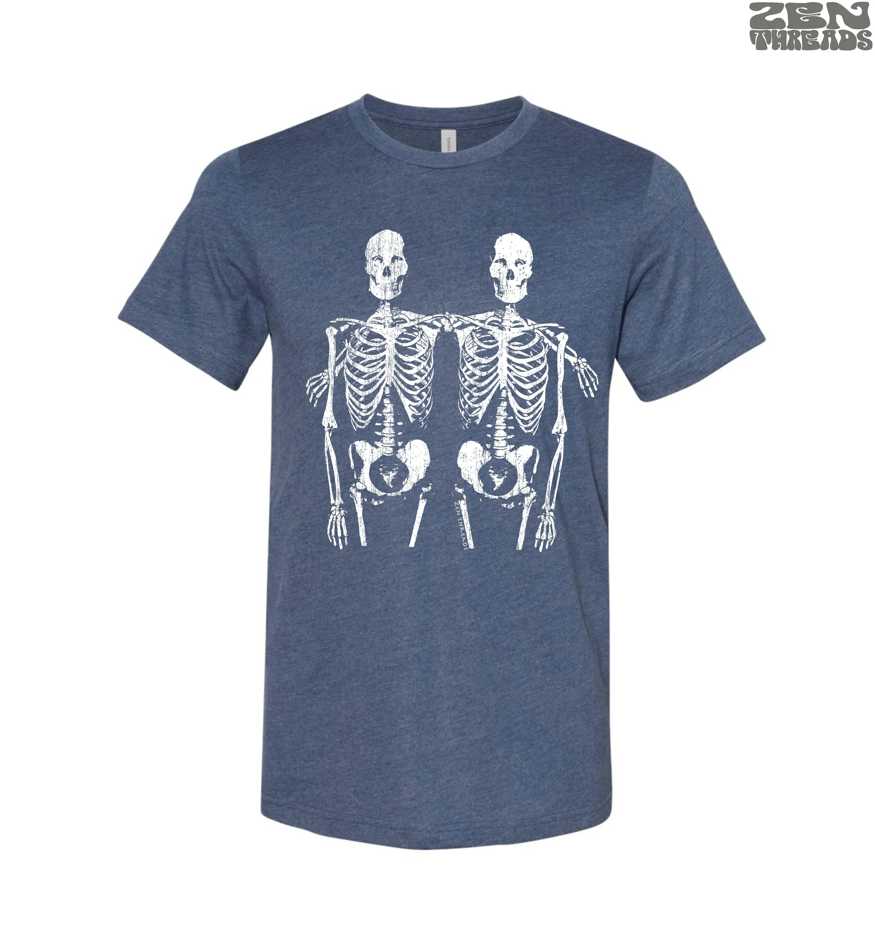 SKELETONS Friends 'Til the End Unisex Bella Canvas T-Shirt mens women's couples tee anatomy shirt medical student tee best forever funny