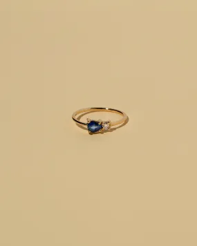 Teardrop Ring - Blue Sapphire