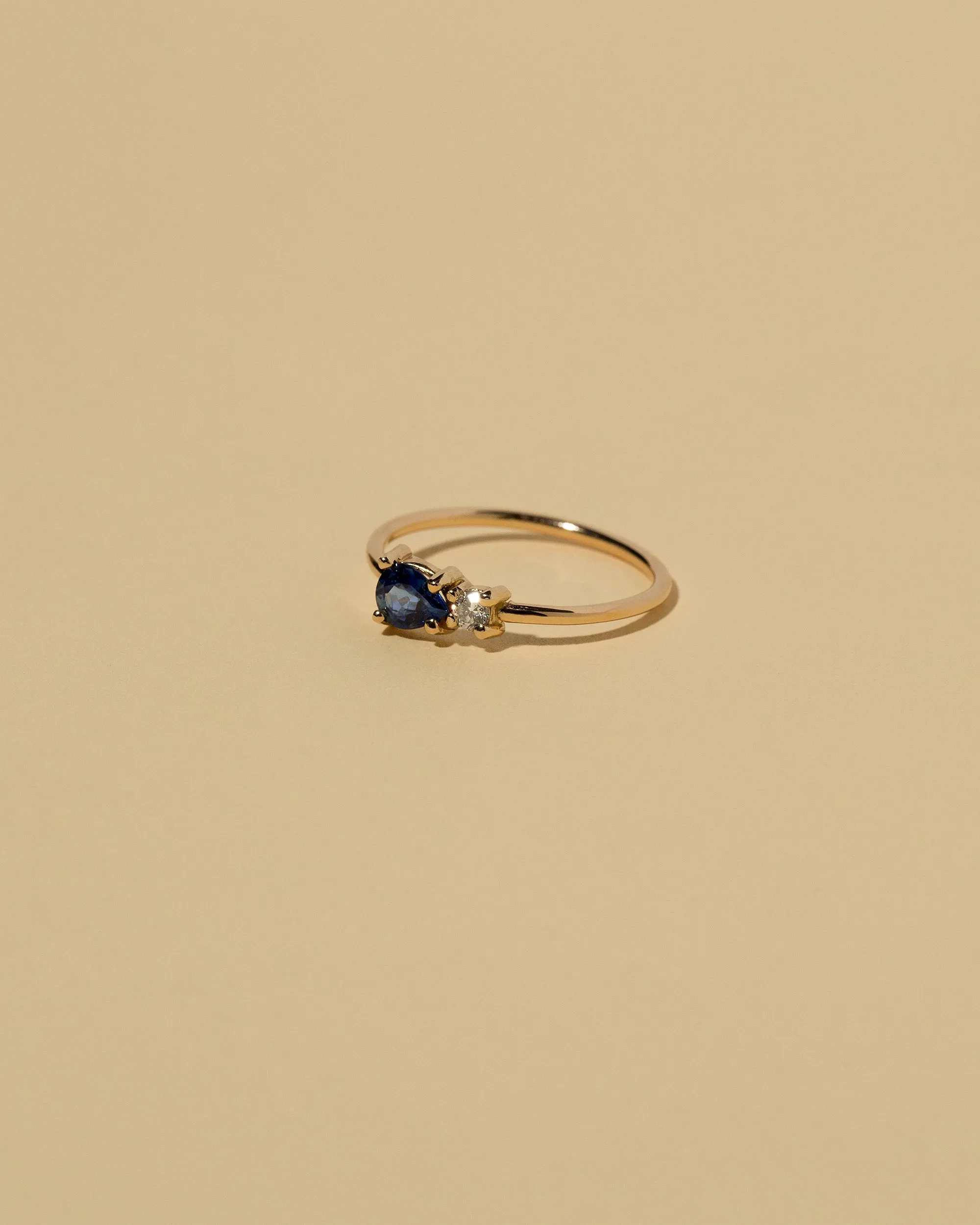 Teardrop Ring - Blue Sapphire