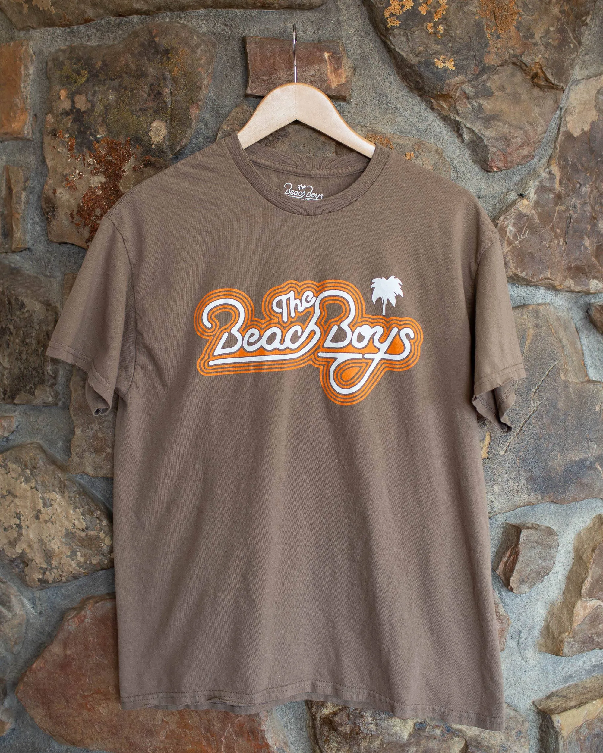 The Beach Boys Neon Logo Brown Thrifted Tee