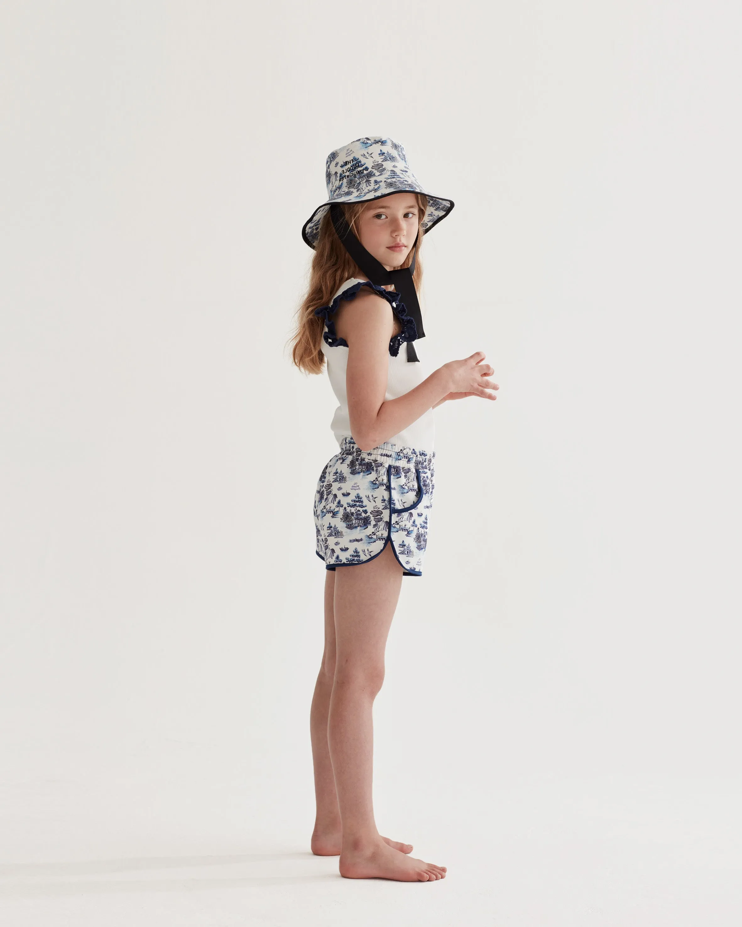 THE MIDDLE DAUGHTER SS24 BET YOUR BOTTOM DOLLAR Shorts in Willow Pattern