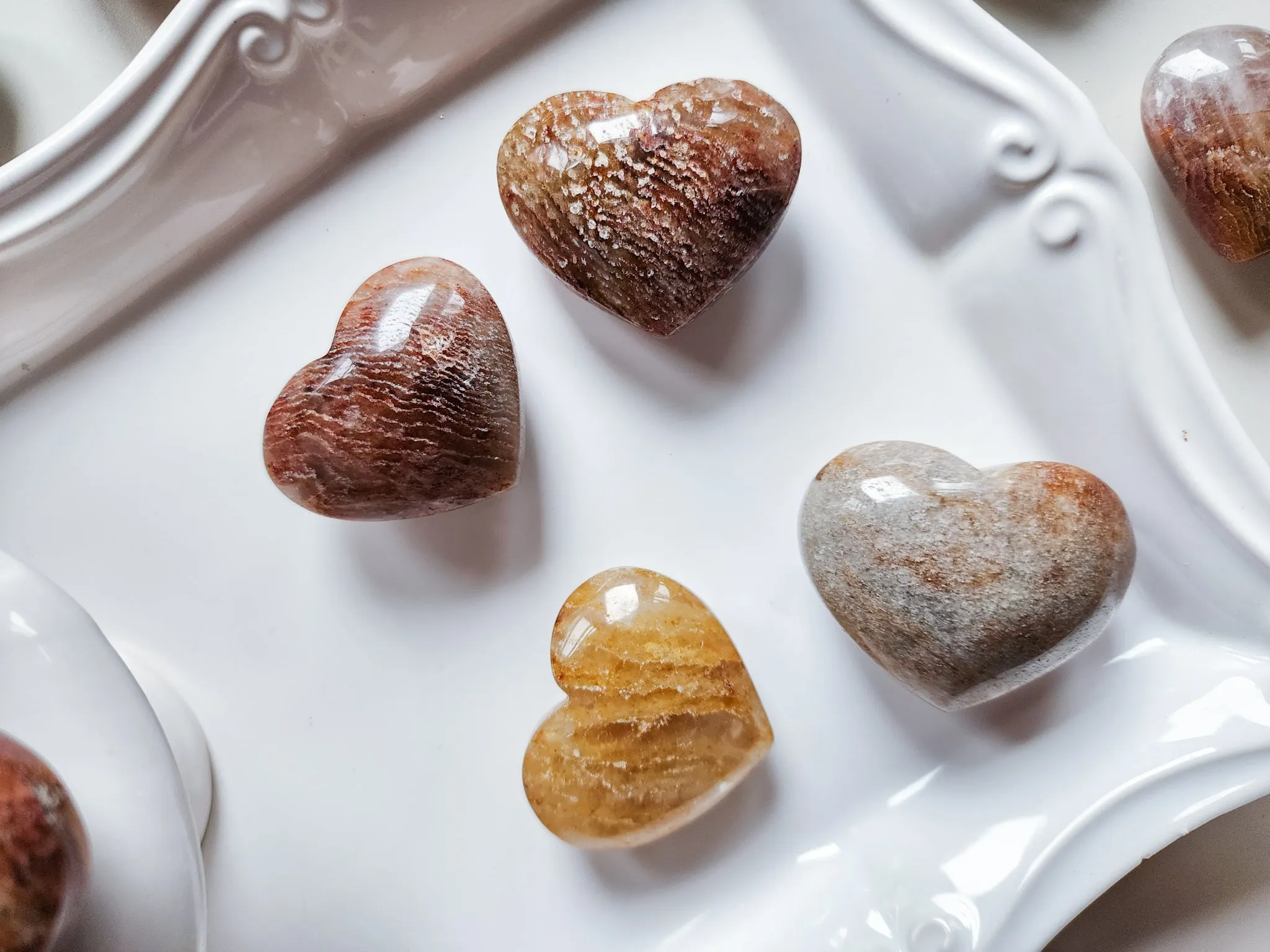 Thousand Layer Lodolite Quartz Heart