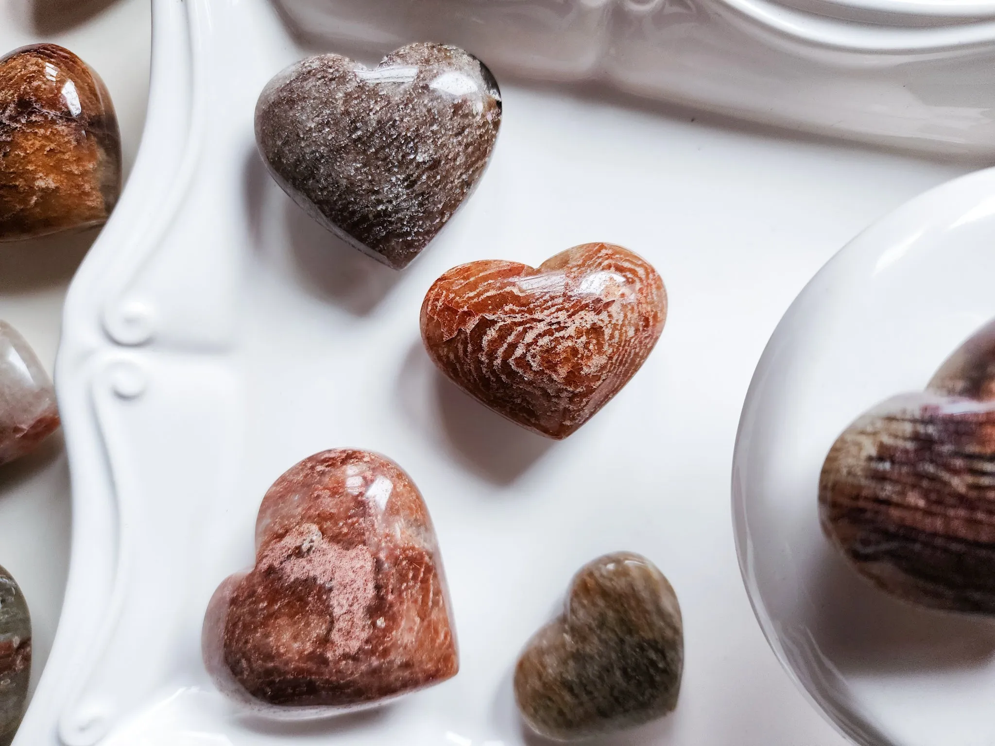 Thousand Layer Lodolite Quartz Heart