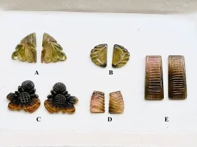 Tourmaline Carvings Set 10