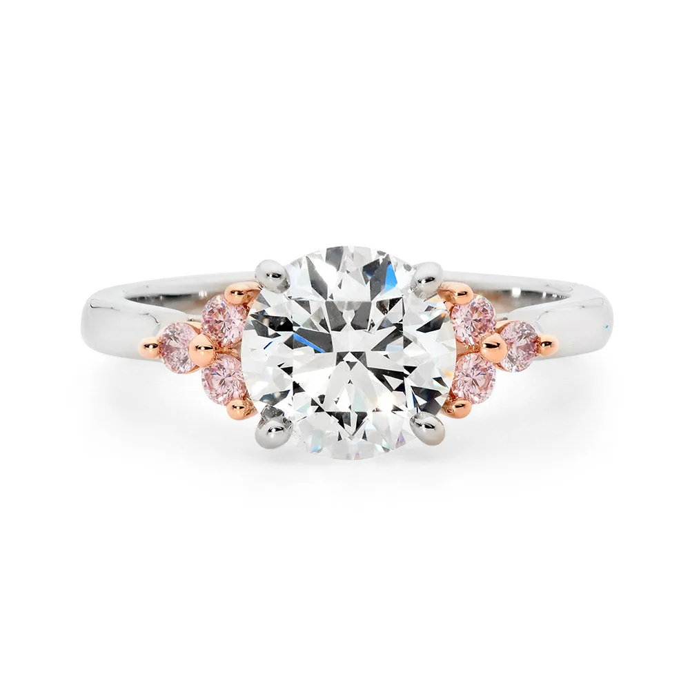 Trefoil Pink Diamond Ring