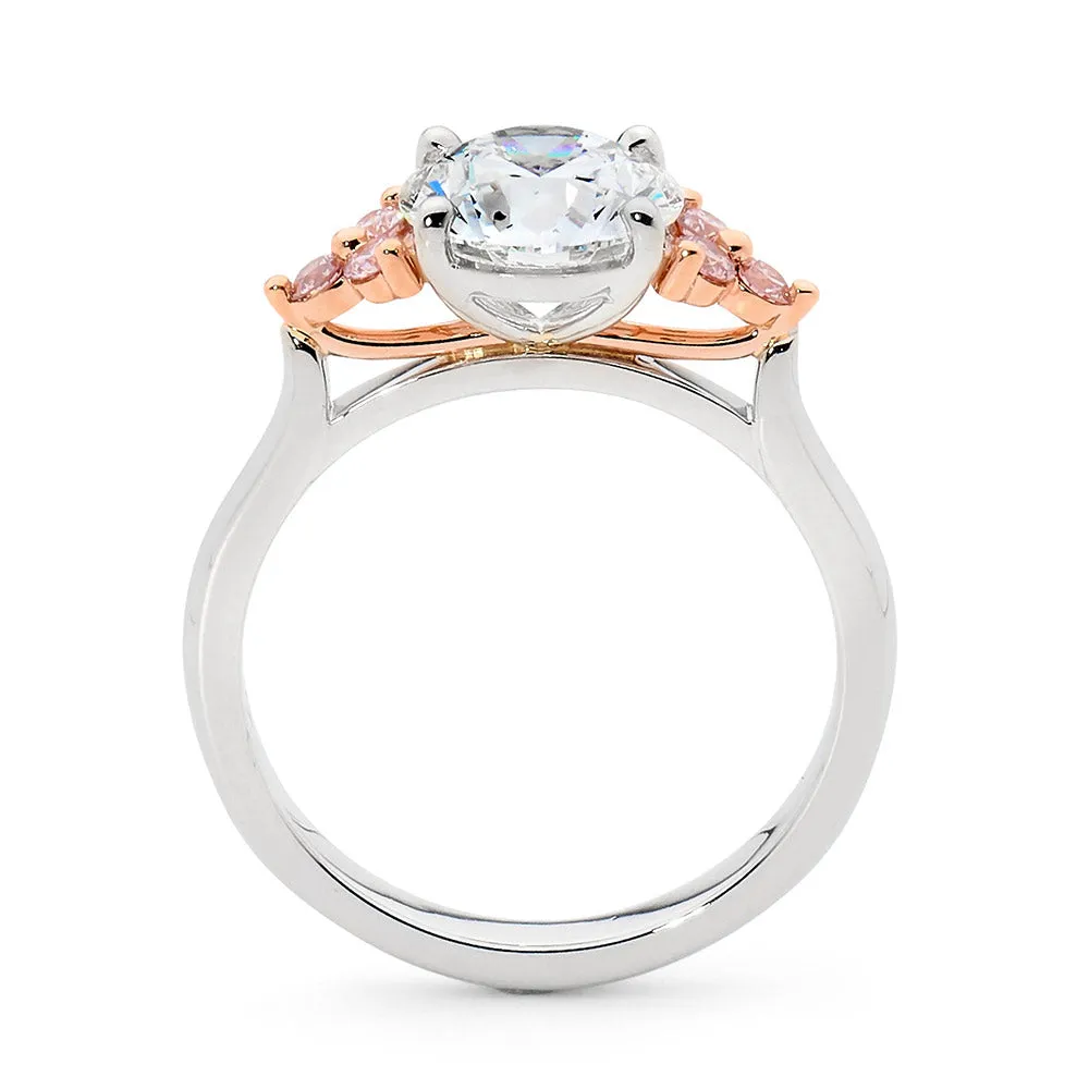 Trefoil Pink Diamond Ring