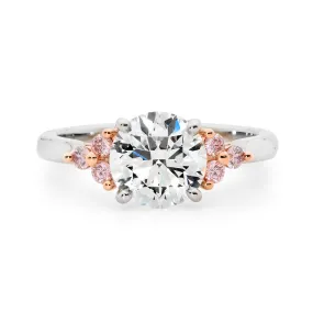 Trefoil Pink Diamond Ring