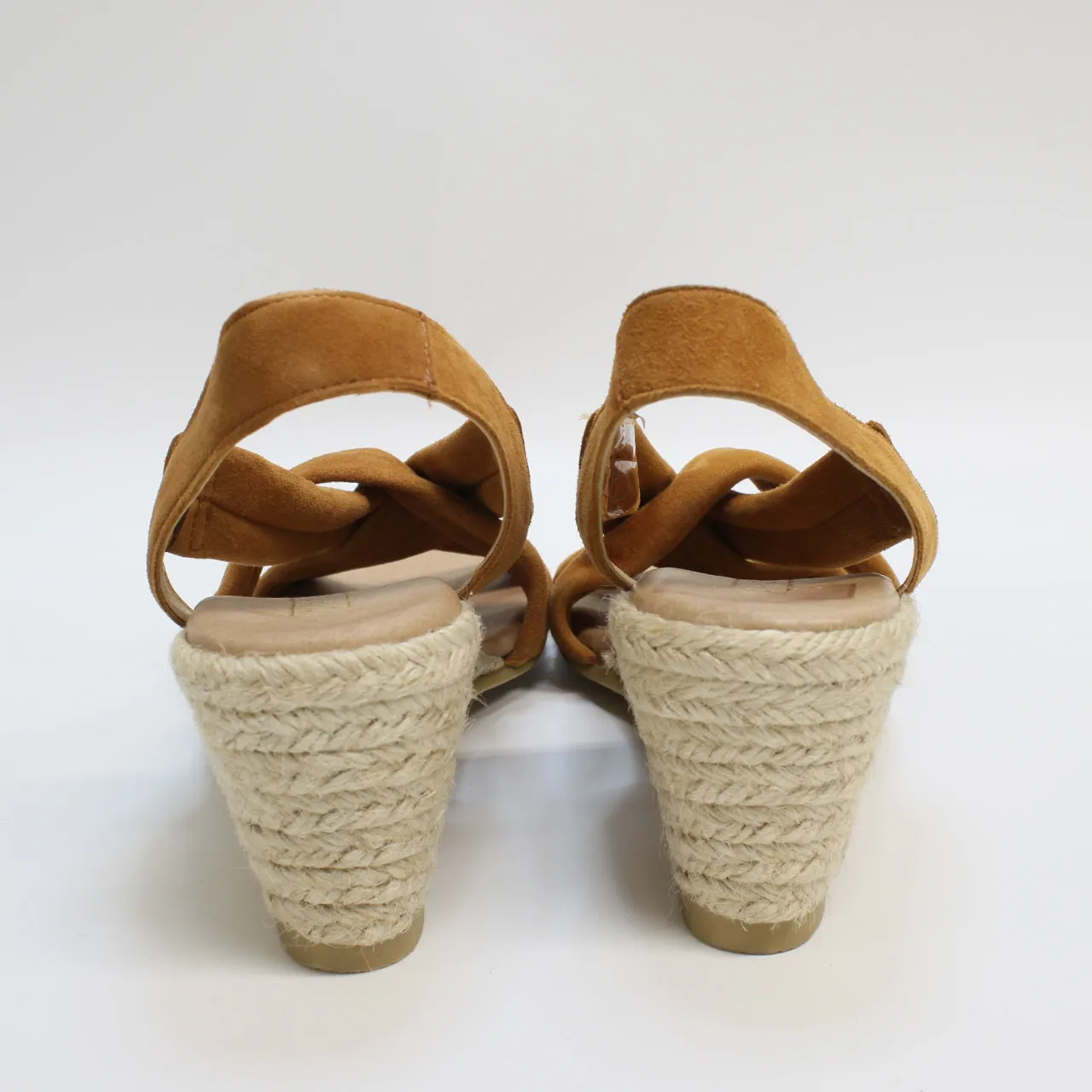 Womens Office Melly Strap Detail Espadrilles Tan Suede Uk Size 6