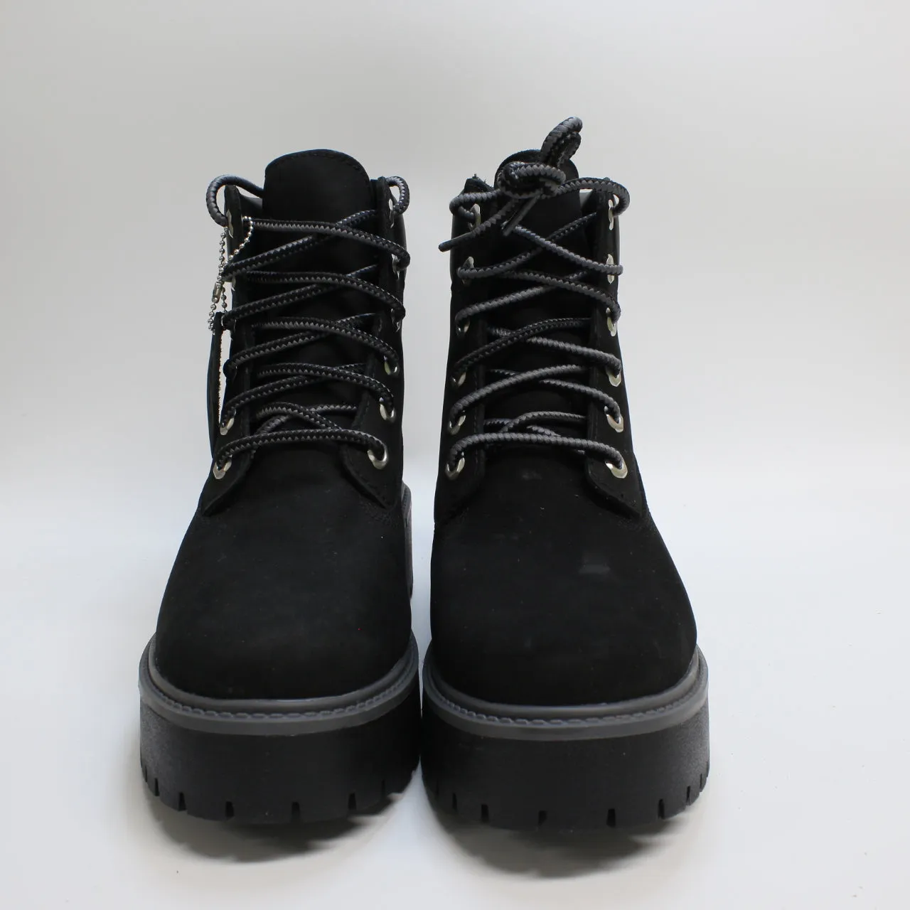 Womens Timberland Stone Street 6 Inch Black Nubuck Uk Size 6