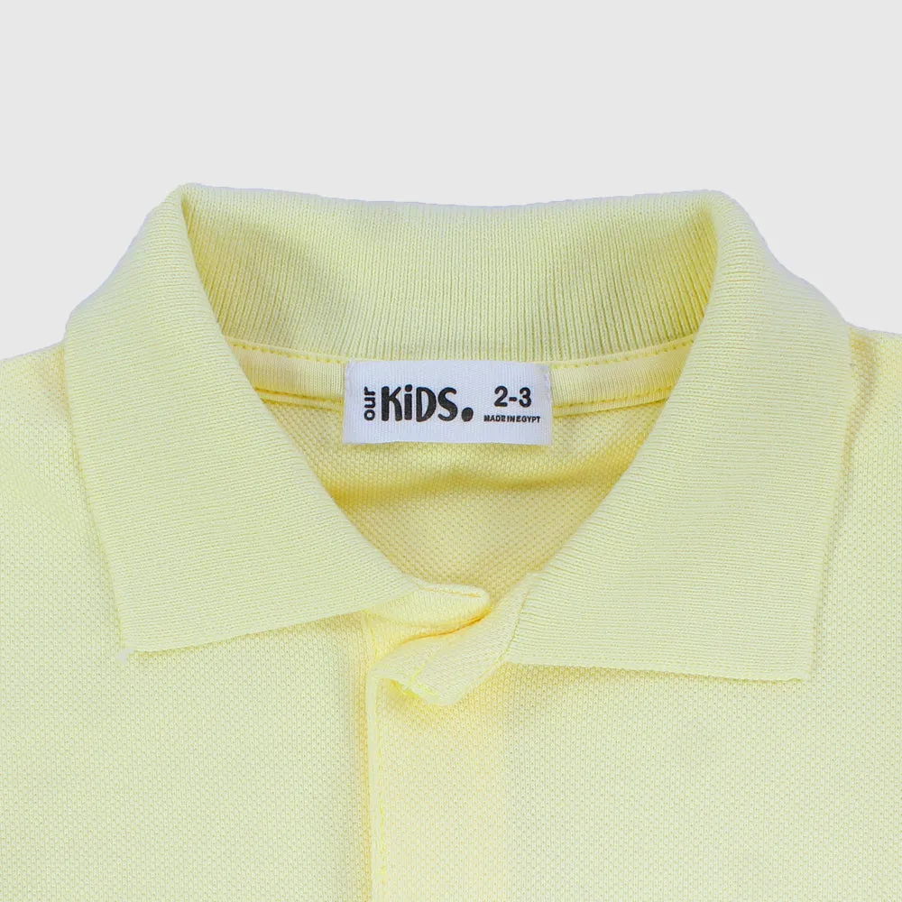 Yellow Short-Sleeved Polo Shirt